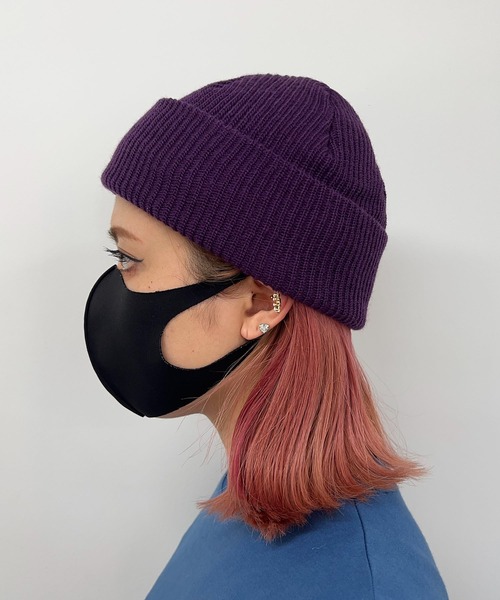 RASVOA(ラスボア)の「スケーターショートビーニー(ニットキャップ/ビーニー・レディース・レッド/ブラック/パープル・FREE)」の7枚目の写真