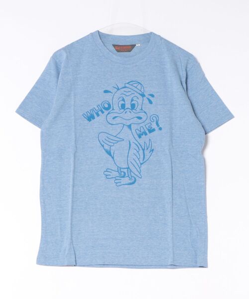 THE PENNY(ザペニー)の「プリントTシャツ WHO ME ?""(Tシャツ/カットソー・メンズ・ブルー・LARGE/X-LARGE)」の1枚目の写真