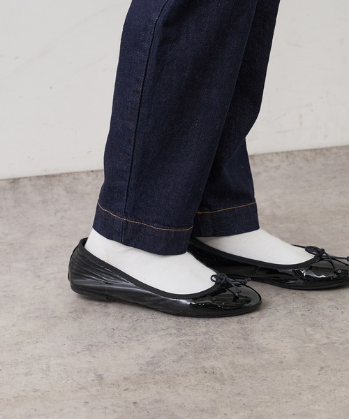 PUAL CE CIN(ピュアルセシン)の「JAPAN MADEデニムテーパードパンツ(デニムパンツ・レディース・ブラック/インディゴブルー・FREE)」の11枚目の写真