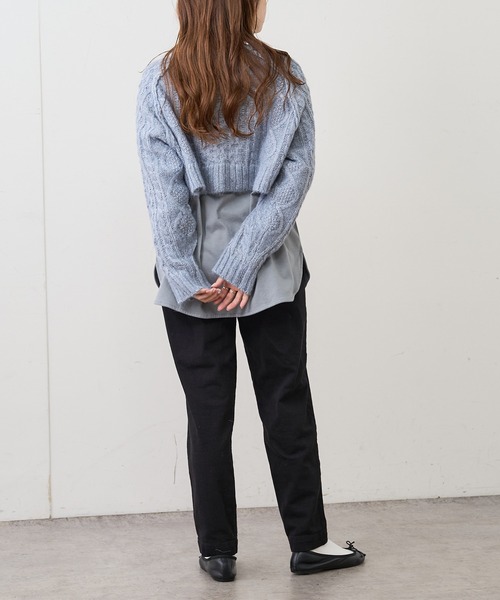 PUAL CE CIN(ピュアルセシン)の「JAPAN MADEデニムテーパードパンツ(デニムパンツ・レディース・ブラック/インディゴブルー・FREE)」の16枚目の写真