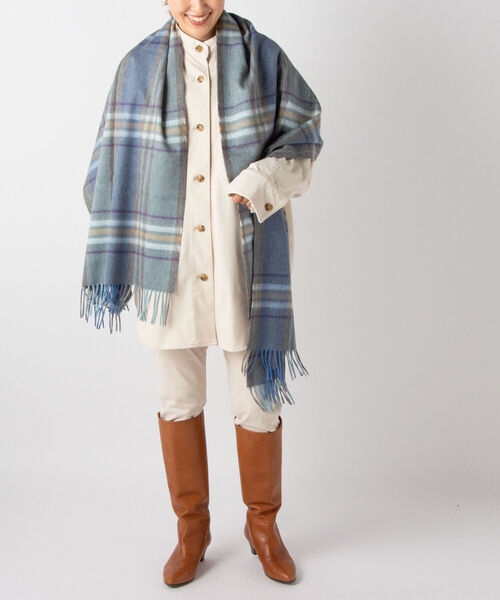 【✨極美品✨】BEGG＆CO IENA 別注 チェックストール 定価¥28000 セール】【BEGG＆CO/ベグアンドコー】≪別注≫チェックストール
