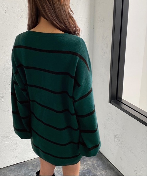 apres jour mignon(アプレジュールミニョン)の「ボーダーチュニック【ZOZOTOWN限定アイテム】(チュニック・レディース・パープル系その他/ブラック系その他/グリーン系その他・フリー/X-LARGE)」の22枚目の写真