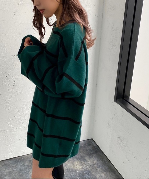 apres jour mignon(アプレジュールミニョン)の「ボーダーチュニック【ZOZOTOWN限定アイテム】(チュニック・レディース・パープル系その他/ブラック系その他/グリーン系その他・フリー/X-LARGE)」の21枚目の写真