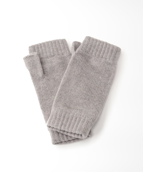 IENA（イエナ）の「【Johnstons/ジョンストンズ】カシミアリストウォーマー（手袋・レディース・ライトグレー/ブラック系その他・FREE）」の2枚目の写真