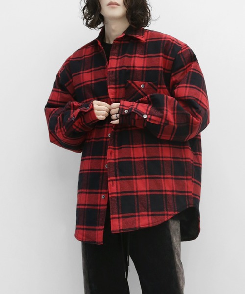 中綿チェックシャツジャケット その他アウター Minsobi ミンソビ のファッション通販 Zozotown