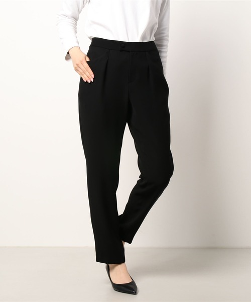 kaene（カエン）の「切り替えストレッチパンツ［ブラックフォーマル・セットアップ対応］（スラックス・レディース・ブラック・40/38/36/34）」の10枚目の写真