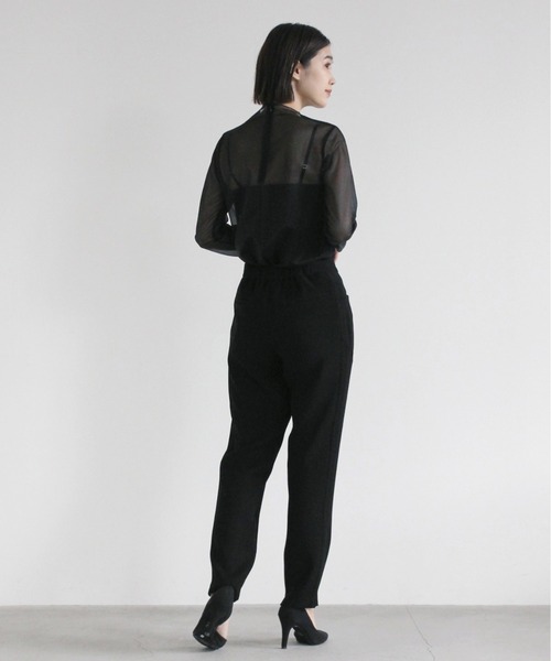 kaene（カエン）の「切り替えストレッチパンツ［ブラックフォーマル・セットアップ対応］（スラックス・レディース・ブラック・40/38/36/34）」の4枚目の写真