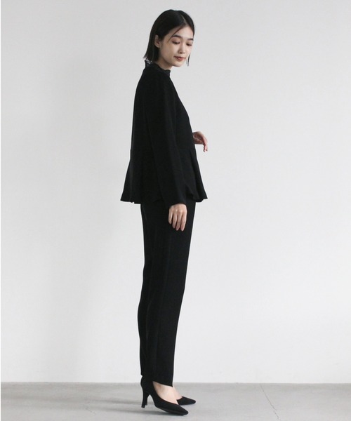 kaene（カエン）の「切り替えストレッチパンツ［ブラックフォーマル・セットアップ対応］（スラックス・レディース・ブラック・40/38/36/34）」の8枚目の写真