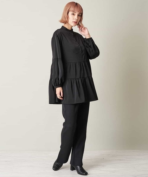 A de a.v.v(アードアー・ヴェ・ヴェ)の「袖ボリュームティアードブラウス(シャツ/ブラウス・レディース・サンドベージュ/アイボリー/ブラック・36/38)」の9枚目の写真