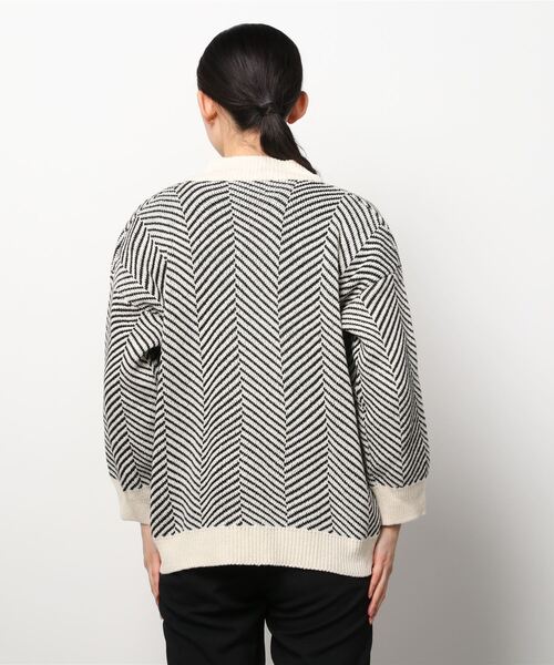 MAISON BREEZE（メゾンブリーズ）の「【MAISON BREEZE】ヘリンボーンルーズカーディガン SCCH54（カーディガン/ボレロ・レディース・ブラック/ベージュ/アイボリー・FREE）」の11枚目の写真