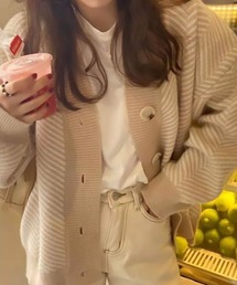 【MAISON BREEZE】ヘリンボーンルーズカーディガン SCCH54