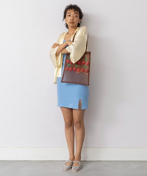 Casselini（キャセリーニ）の「Casselini(キャセリーニ)クロスステッチ風トート（トートバッグ・レディース・ブラウン/サックスブルー/ブラック・FREE）」の13枚目の写真