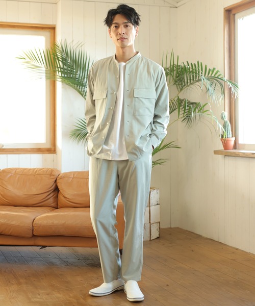 UNION STATION（ユニオンステーション）の「【セットアップ対応】【AIR LIGHT -Active version-】イージーパンツ（スラックス・メンズ・グリーン/トップグレー/グレイッシュベージュ/ブラック・S/M/L）」の6枚目の写真