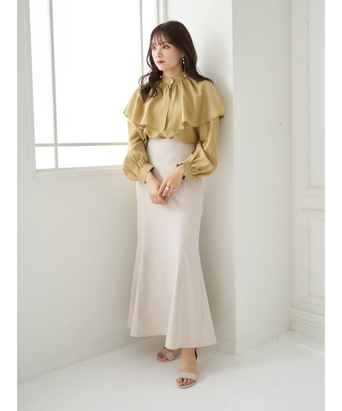 スカート haruka HARUKA DESIGN】ギャザー切り替えスカート 【宅配便】 | すべて