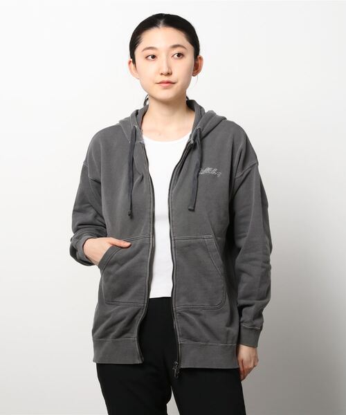 BILLABONG(ビラボン)の「【直営店限定】BILLABONG レディース LONG ZIP HOODED スウェットジャケット 【2022年春夏モデル】/ビラボンジップアップパーカー(パーカー・レディース・ブラック/オフホワイト/イエロー/ブルー・MEDIUM/LARGE)」の2枚目の写真