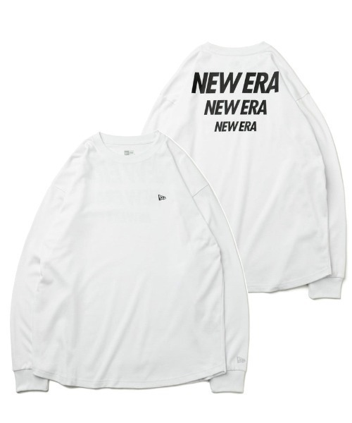 NEW ERA(ニューエラ)の「NEW WRA/ニューエラ ビッグシルエット バックプリントロンT 13061516/13061517(Tシャツ/カットソー・メンズ・ブラック/ホワイト・XL/M/L)」の2枚目の写真