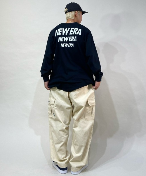 NEW ERA(ニューエラ)の「NEW WRA/ニューエラ ビッグシルエット バックプリントロンT 13061516/13061517(Tシャツ/カットソー・メンズ・ブラック/ホワイト・XL/M/L)」の8枚目の写真