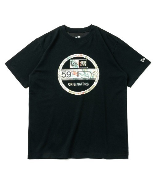 NEW ERA(ニューエラ)の「NEW ERA/ニューエラ ユーティリティ ボタニカル柄 ロゴプリントTシャツ 13061434/13061435(Tシャツ/カットソー・メンズ・ブラック/ホワイト・M/XL/L)」の2枚目の写真