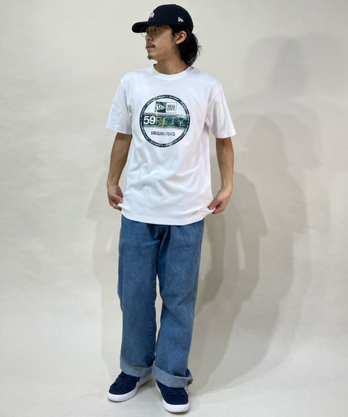 NEW ERA(ニューエラ)の「NEW ERA/ニューエラ ユーティリティ ボタニカル柄 ロゴプリントTシャツ 13061434/13061435(Tシャツ/カットソー・メンズ・ブラック/ホワイト・M/XL/L)」の9枚目の写真