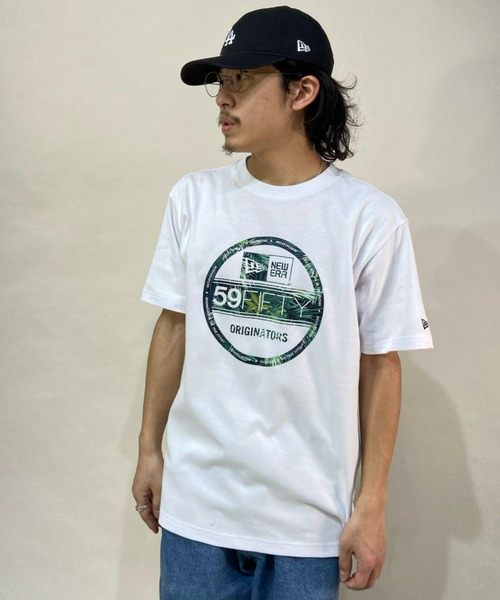 NEW ERA(ニューエラ)の「NEW ERA/ニューエラ ユーティリティ ボタニカル柄 ロゴプリントTシャツ 13061434/13061435(Tシャツ/カットソー・メンズ・ブラック/ホワイト・M/XL/L)」の6枚目の写真
