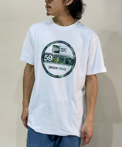 NEW ERA(ニューエラ)の「NEW ERA/ニューエラ ユーティリティ ボタニカル柄 ロゴプリントTシャツ 13061434/13061435(Tシャツ/カットソー・メンズ・ブラック/ホワイト・M/XL/L)」の5枚目の写真
