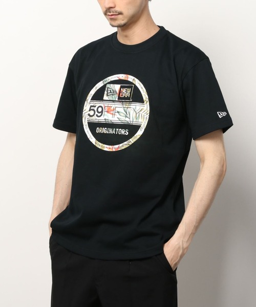 NEW ERA(ニューエラ)の「NEW ERA/ニューエラ ユーティリティ ボタニカル柄 ロゴプリントTシャツ 13061434/13061435(Tシャツ/カットソー・メンズ・ブラック/ホワイト・M/XL/L)」の11枚目の写真