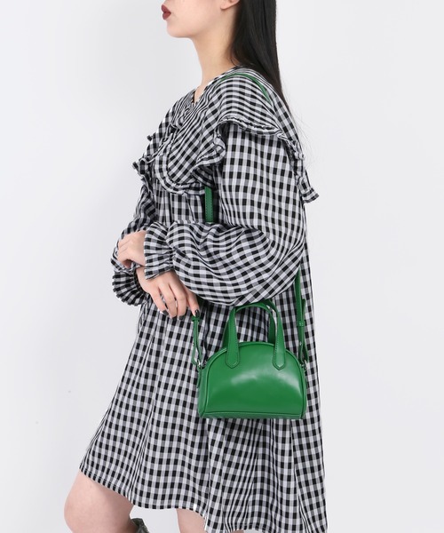 WC（ダブル シー）の「ラウンドミニショルダー（ショルダーバッグ・レディース・ブラック/グリーン・FREE）」の8枚目の写真