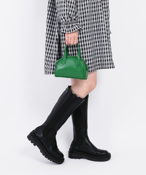 WC（ダブル シー）の「ラウンドミニショルダー（ショルダーバッグ・レディース・ブラック/グリーン・FREE）」の3枚目の写真