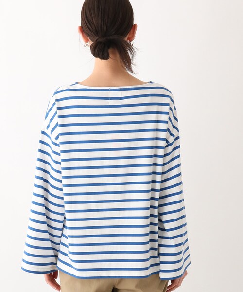 OPAQUE.CLIP（オペークドットクリップ）の「◆【OC】オーガニックコットン度詰天竺 ワイドボーダーカットソー（Tシャツ/カットソー・レディース・ブルー系2/ホワイト系その他3・38/36）」の5枚目の写真