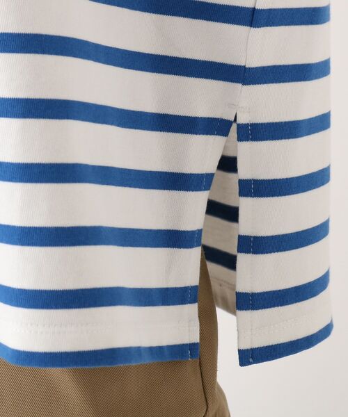 OPAQUE.CLIP（オペークドットクリップ）の「◆【OC】オーガニックコットン度詰天竺 ワイドボーダーカットソー（Tシャツ/カットソー・レディース・ブルー系2/ホワイト系その他3・38/36）」の8枚目の写真