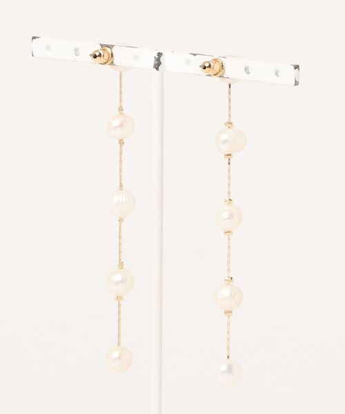 VIS（ビス）の「淡水パールとばしピアス（ピアス（両耳用）・レディース・ホワイト/ホワイト系その他・FREE）」の3枚目の写真