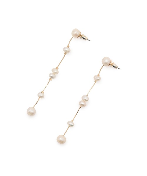VIS（ビス）の「淡水パールとばしピアス（ピアス（両耳用）・レディース・ホワイト/ホワイト系その他・FREE）」の2枚目の写真