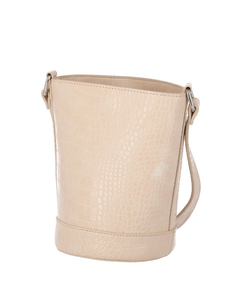 Settimissimo（セッティミッシモ）の「クロコ型押バケツバッグ（ショルダーバッグ・レディース・アイボリー/ブラック・FREE）」の6枚目の写真