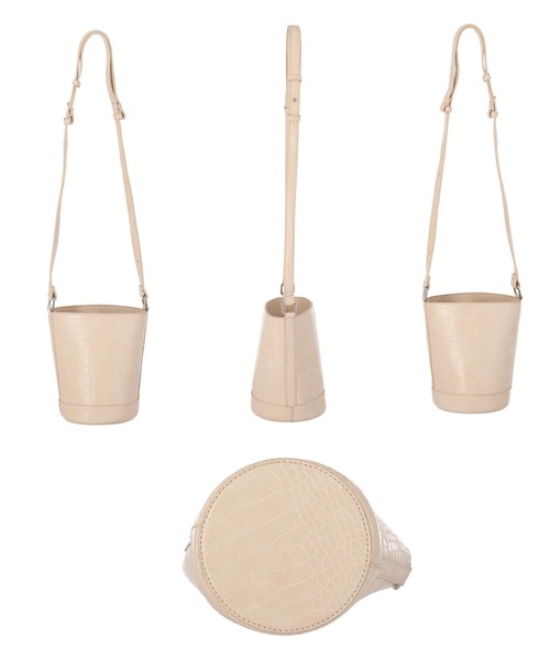 Settimissimo（セッティミッシモ）の「クロコ型押バケツバッグ（ショルダーバッグ・レディース・アイボリー/ブラック・FREE）」の9枚目の写真