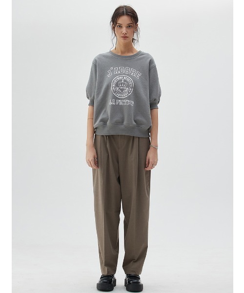 A'GEM/9×.kom『LARTIGENT/ラーティゼン』LYPARISSWEATSHIRT/ハーフスリーブスウェットシャツ半袖トレーナー