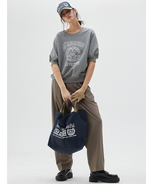 A'GEM/9×.kom『LARTIGENT/ラーティゼン』LYPARISSWEATSHIRT/ハーフスリーブスウェットシャツ半袖トレーナー