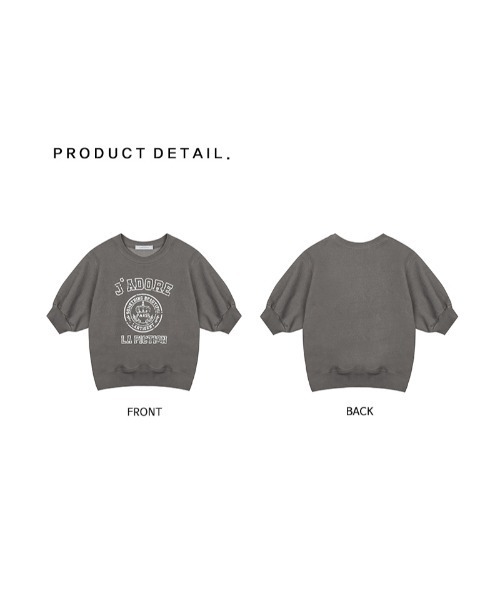 A'GEM/9×.kom『LARTIGENT/ラーティゼン』LYPARISSWEATSHIRT/ハーフスリーブスウェットシャツ半袖トレーナー