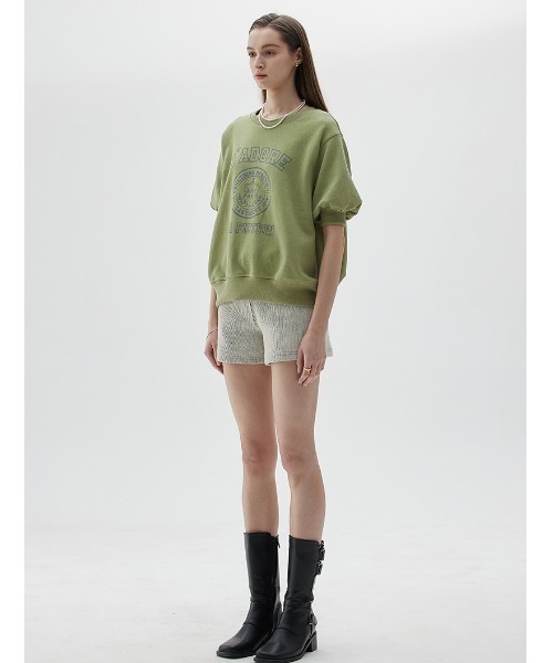 A'GEM/9×.kom『LARTIGENT/ラーティゼン』LYPARISSWEATSHIRT/ハーフスリーブスウェットシャツ半袖トレーナー