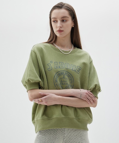 A'GEM/9×.kom『LARTIGENT/ラーティゼン』LYPARISSWEATSHIRT/ハーフスリーブスウェットシャツ半袖トレーナー
