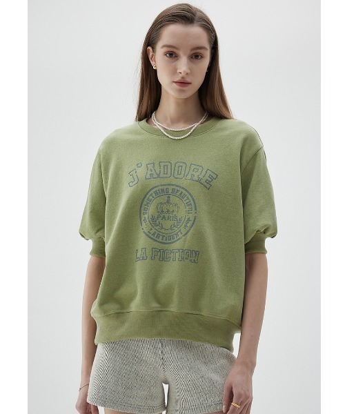 A'GEM/9×.kom『LARTIGENT/ラーティゼン』LYPARISSWEATSHIRT/ハーフスリーブスウェットシャツ半袖トレーナー
