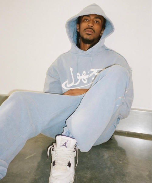 【UNKNOWN LONDON/アンノウン ロンドン】PURPLE ACID WASHED ARABIC UNKNOWN LOGO JOGGER PANTS / スウェットパンツ スウェットセットアップ セットアップ セットアップ対応 別売り 人気総合 unknown セットアップ WHITE パーカー
