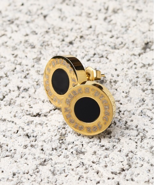 Pledge(プレッジ)の「『Pledge(プレッジ)』オニキスピアス(ペア)(ピアス(両耳用)・レディース・ブラック/ゴールド/シルバー・FREE)」の3枚目の写真