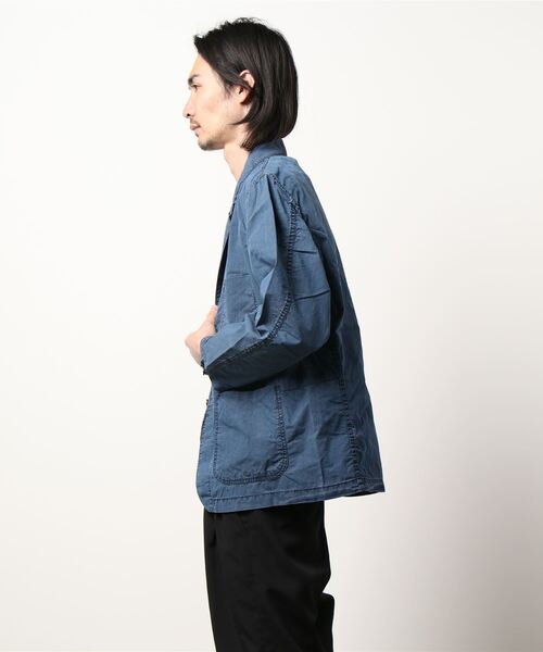 YANUK(ヤヌーク)の「パッカブルジャケット(テーラードジャケット・メンズ・ブルー・S/M/L)」の2枚目の写真