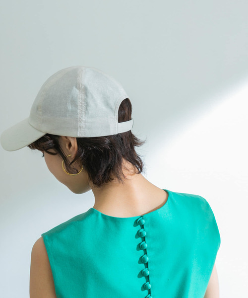 URBAN RESEARCH（アーバンリサーチ）の「コットンリネンキャップ（キャップ・レディース・ライトブルー/ベージュ/ホワイト/ピンク/ブラウン・-）」の12枚目の写真