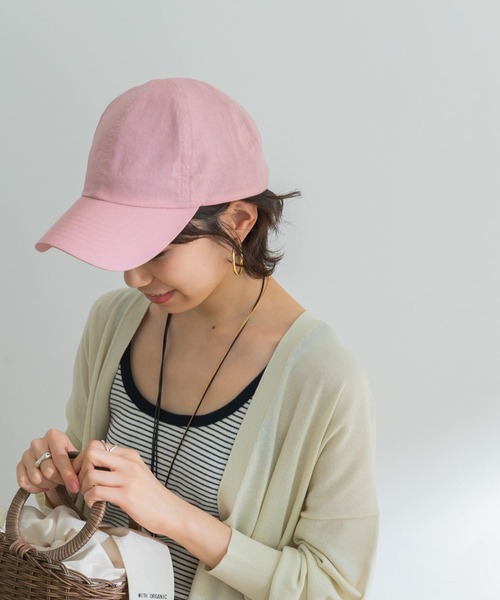 URBAN RESEARCH（アーバンリサーチ）の「コットンリネンキャップ（キャップ・レディース・ライトブルー/ベージュ/ホワイト/ピンク/ブラウン・-）」の7枚目の写真