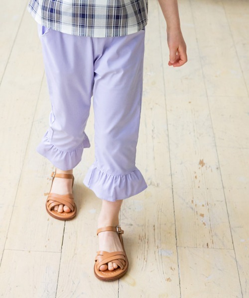 kidsヘムフレアカプリパンツ