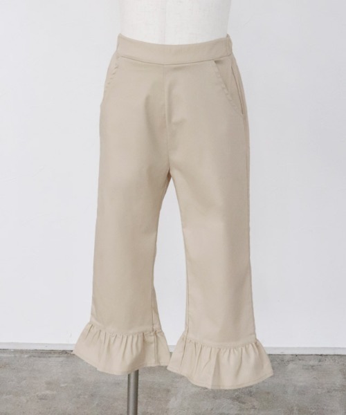 kidsヘムフレアカプリパンツ