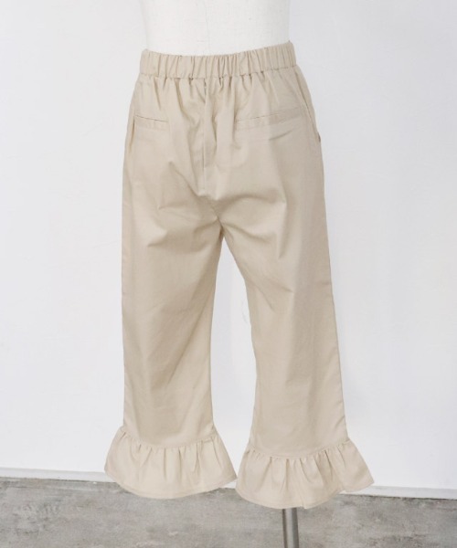 kidsヘムフレアカプリパンツ