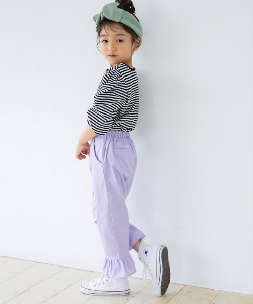 lulpini（ルルピー二）の「kids ヘムフレアカプリパンツ（その他パンツ・キッズ・ベージュ/ネイビー/ラベンダー・S/M/L）」の18枚目の写真