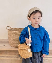 aimoha（アイモハ）の「aimoha-KIDS- ドット柄パフスリーブ姫ブラウス（シャツ/ブラウス・キッズ）」
